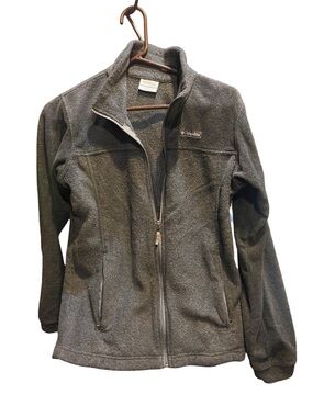 Columbia Women's Charcoal Gray Full-Zip Teddy Fleece Jacket